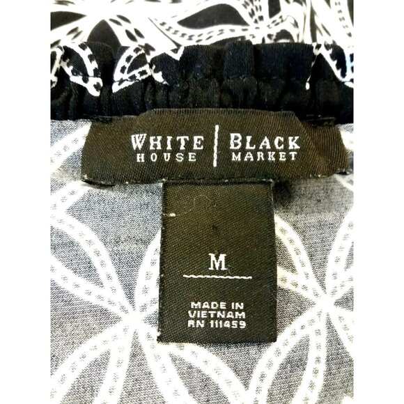 White House Black Market Tunic Top Sz Med Peplum Ruffle Neckline Beach Cover - Picture 5 of 6